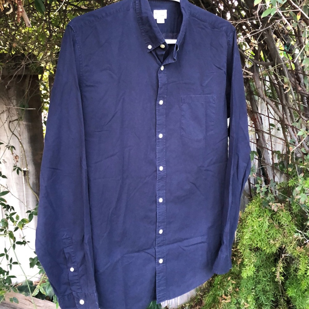 J Crew navy blue shirt tall